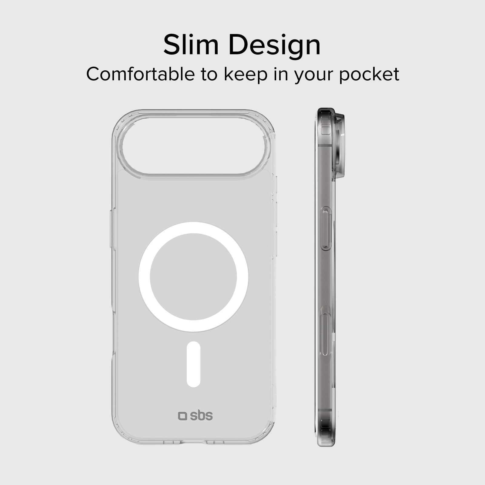 Funda rígida transp. carga MagSafe iPhone Air