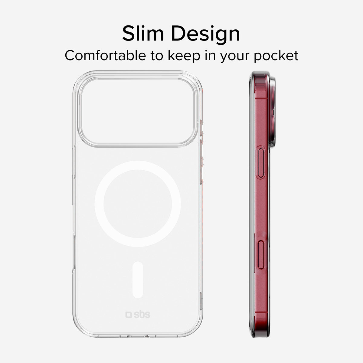 Funda rígida transparente compatible con carga inalámbrica magnética para iPhone 18 Pro Max/17 Pro Max