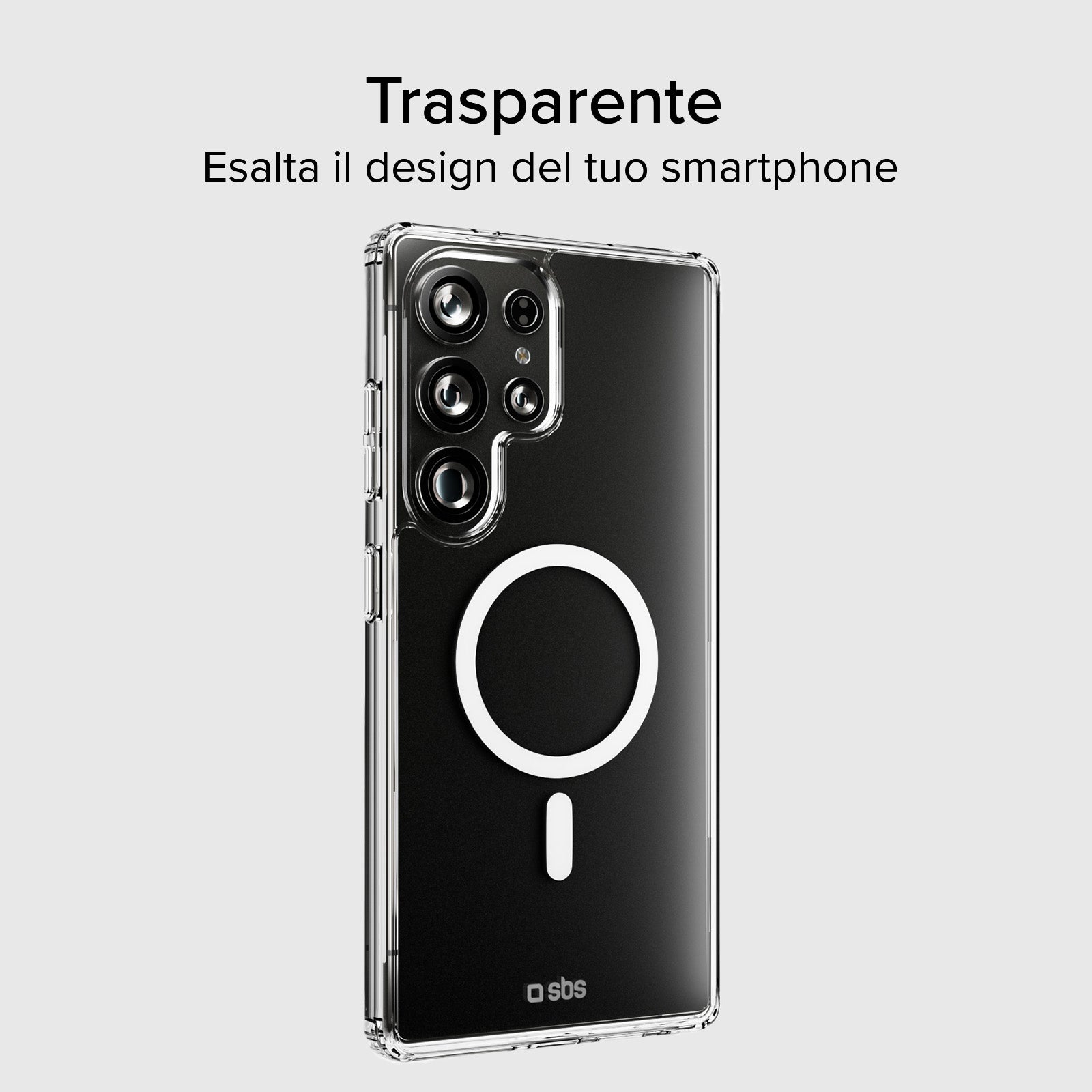 Cover rigida compatibile con ricarica wireless magnetica per Samsung S25 Ultra