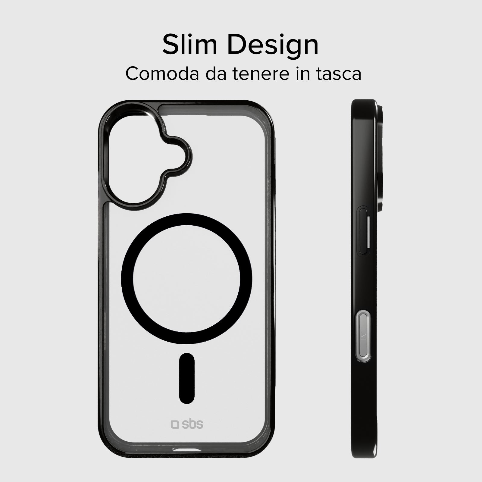 Cover per iPhone 16 con bordi colorati compatibile con ricarica MagSafe