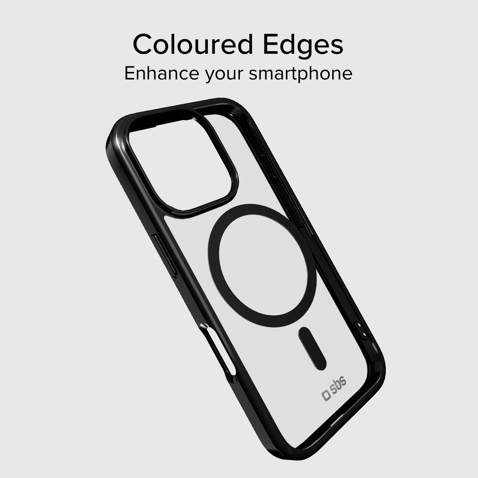 Cover per iPhone 16 Pro con bordi colorati compatibile con ricarica MagSafe