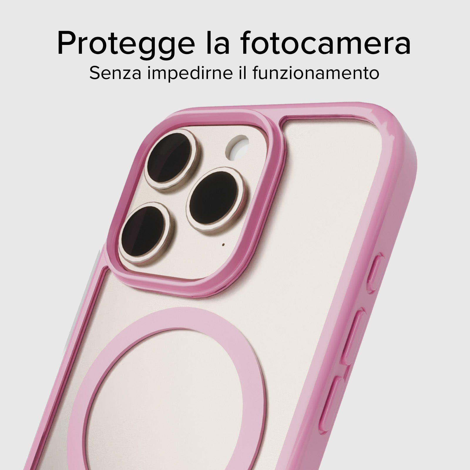 Cover per iPhone 16 Pro con bordi colorati compatibile con ricarica MagSafe