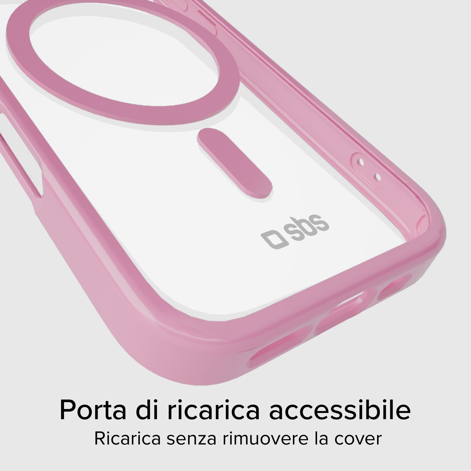 Cover per iPhone 16 Pro con bordi colorati compatibile con ricarica MagSafe
