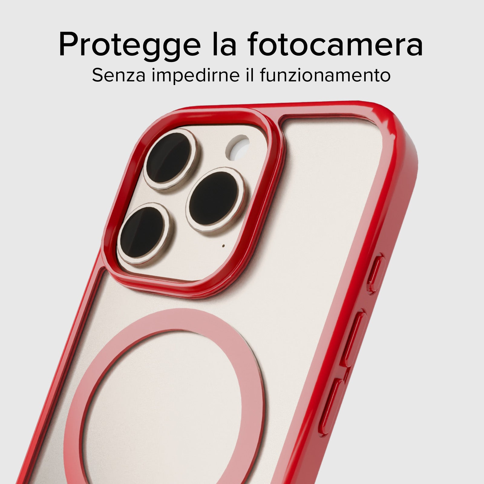 Cover per iPhone 16 Pro con bordi colorati compatibile con ricarica MagSafe