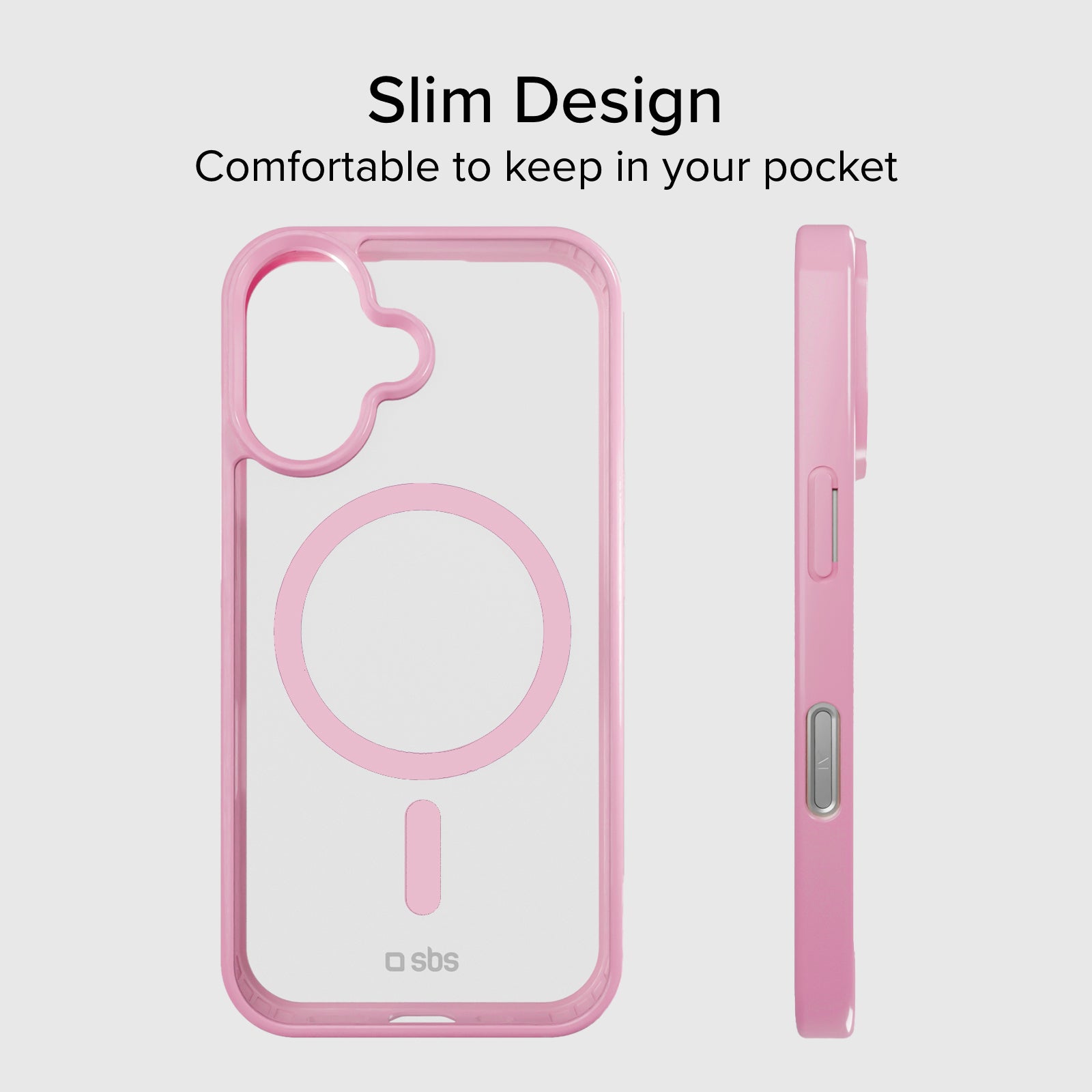 Cover for iPhone 16 with coloured edges compatible with MagSafe charging