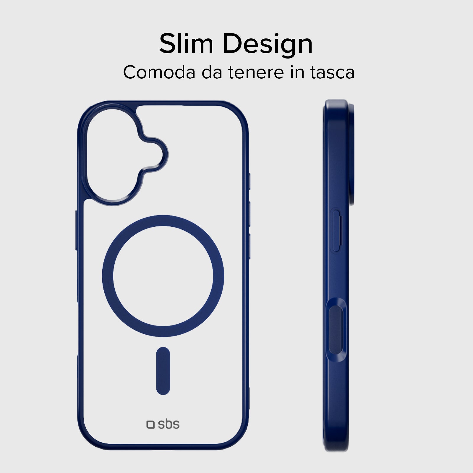 Cover per iPhone 17 con bordi colorati compatibile con ricarica MagSafe