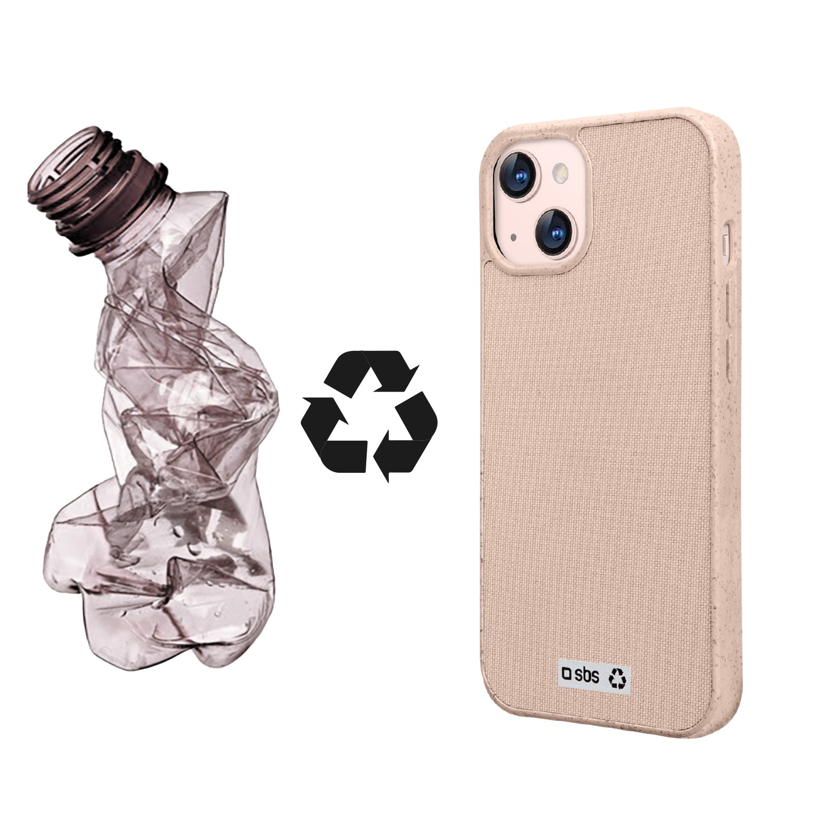 Farbiges Cover aus recyceltem Kunststoff R-PET für iPhone 14/13