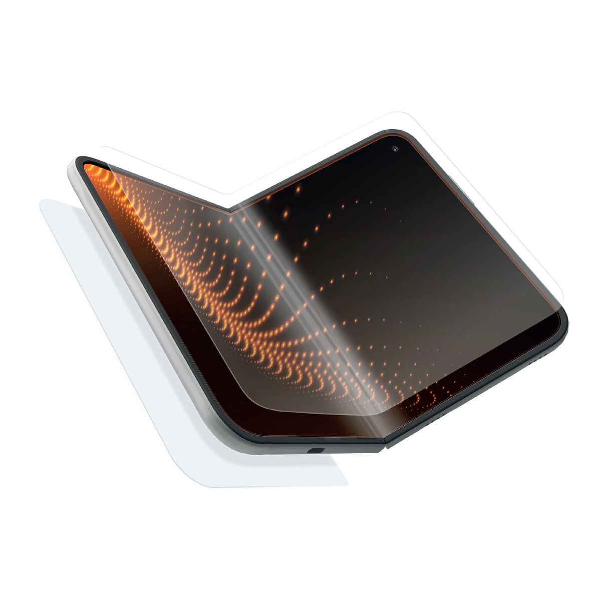 Verre trempé et film pliable ultra-résistants avec technologie D3O pour iPhone Duo