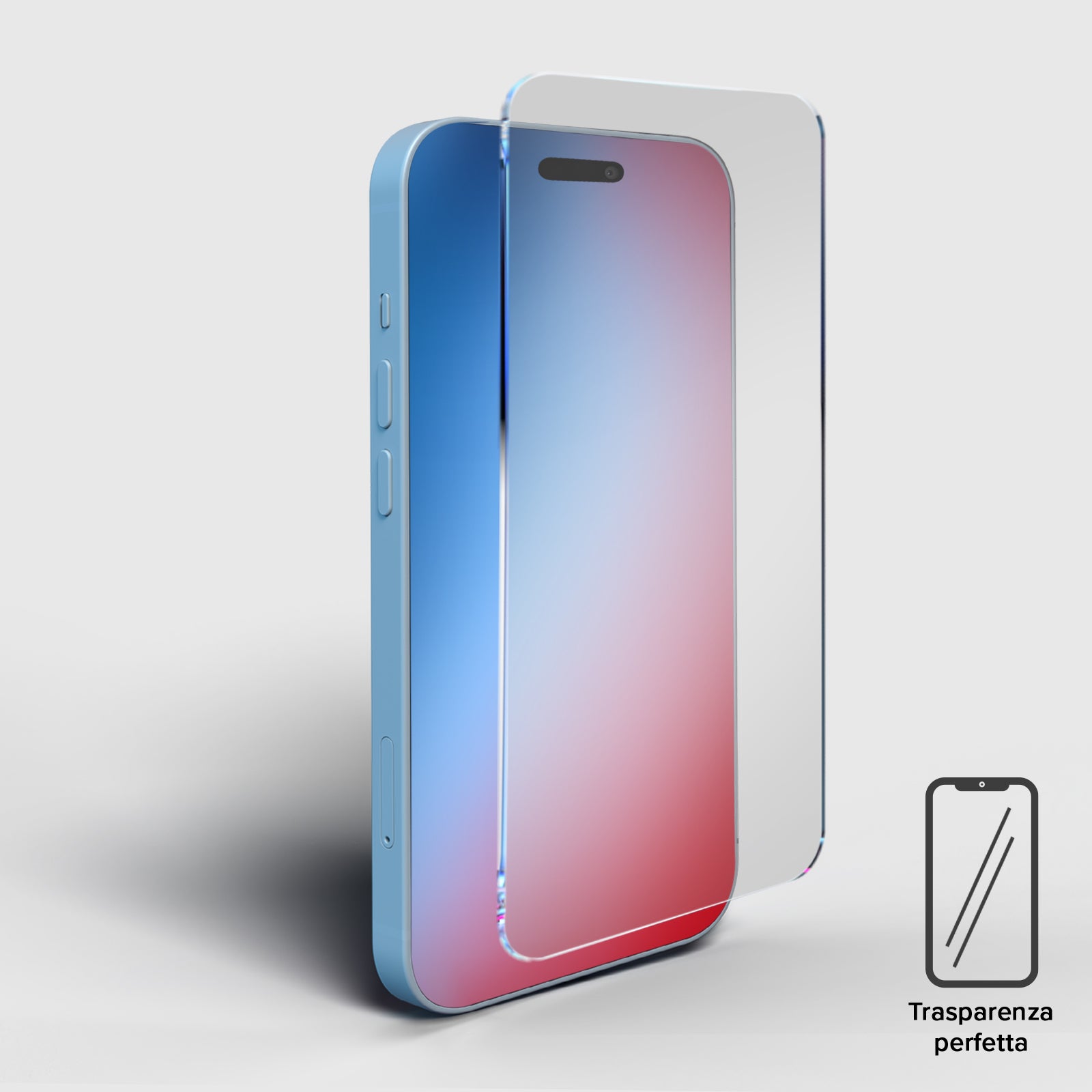 Vetrino eco-sostenibile in materiali riciclati per iPhone 15