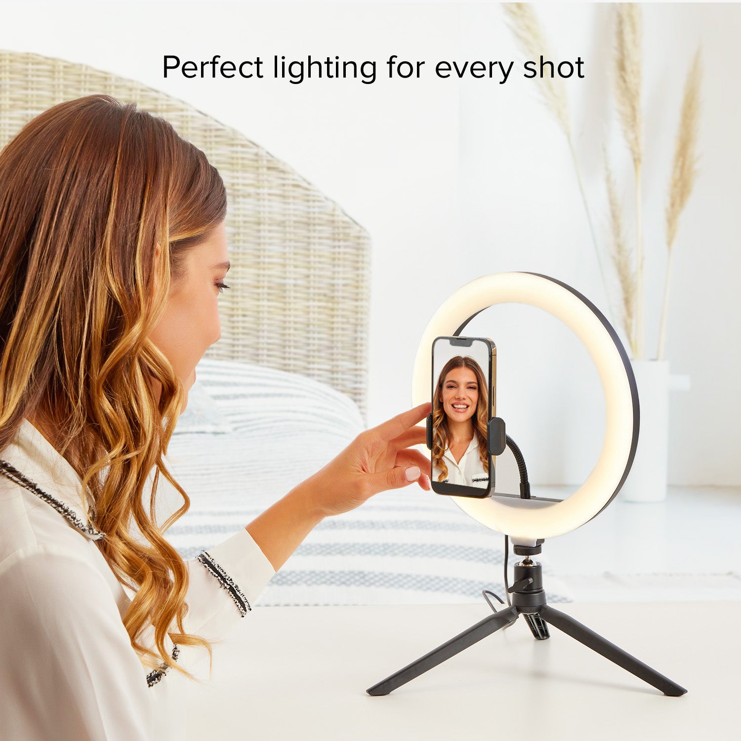 Anello LED multicolor con treppiede per video e foto