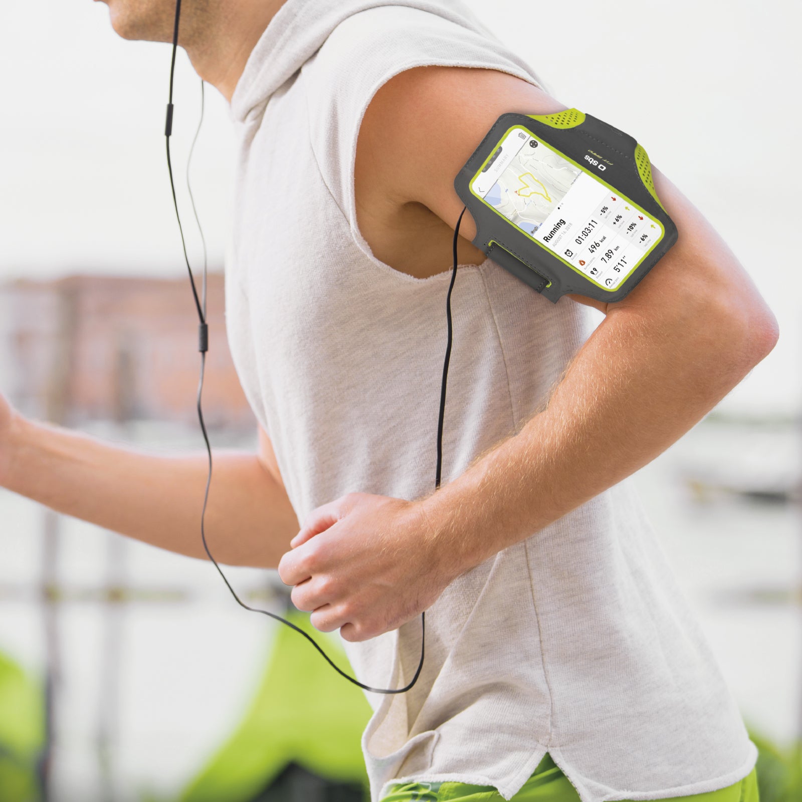 XXXL running armband for smartphones up to 6.7" with touch window