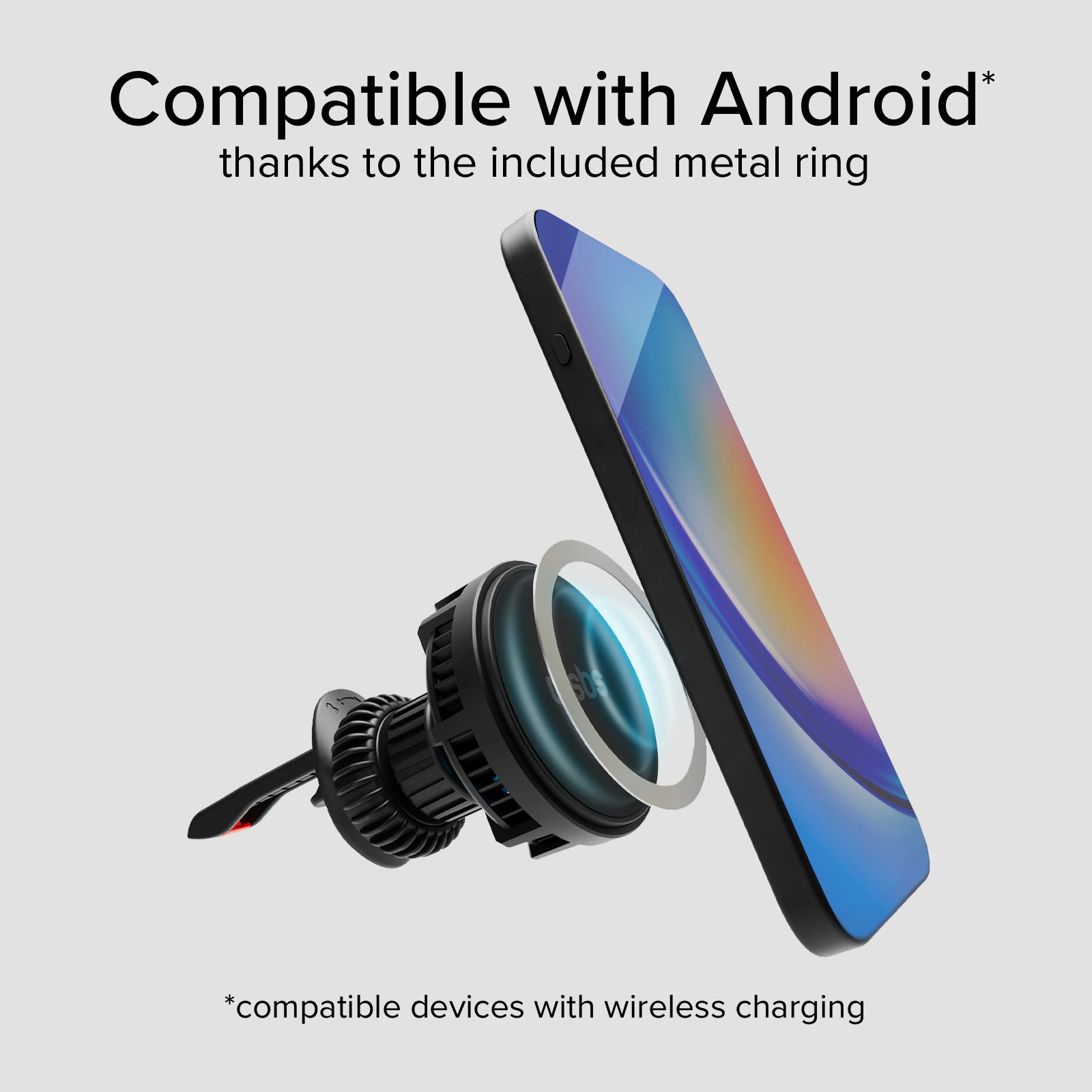 Portacellulare con ventola di raffreddamento e ricarica wireless 15W