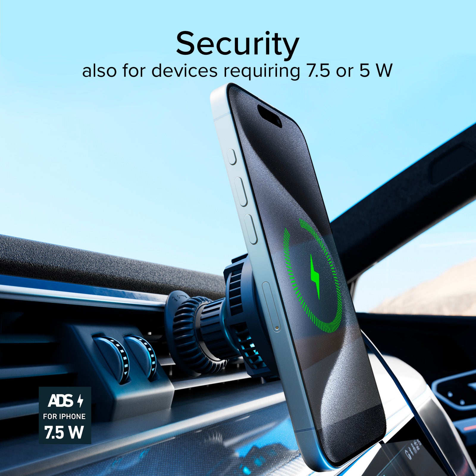 Portacellulare con ventola di raffreddamento e ricarica wireless 15W