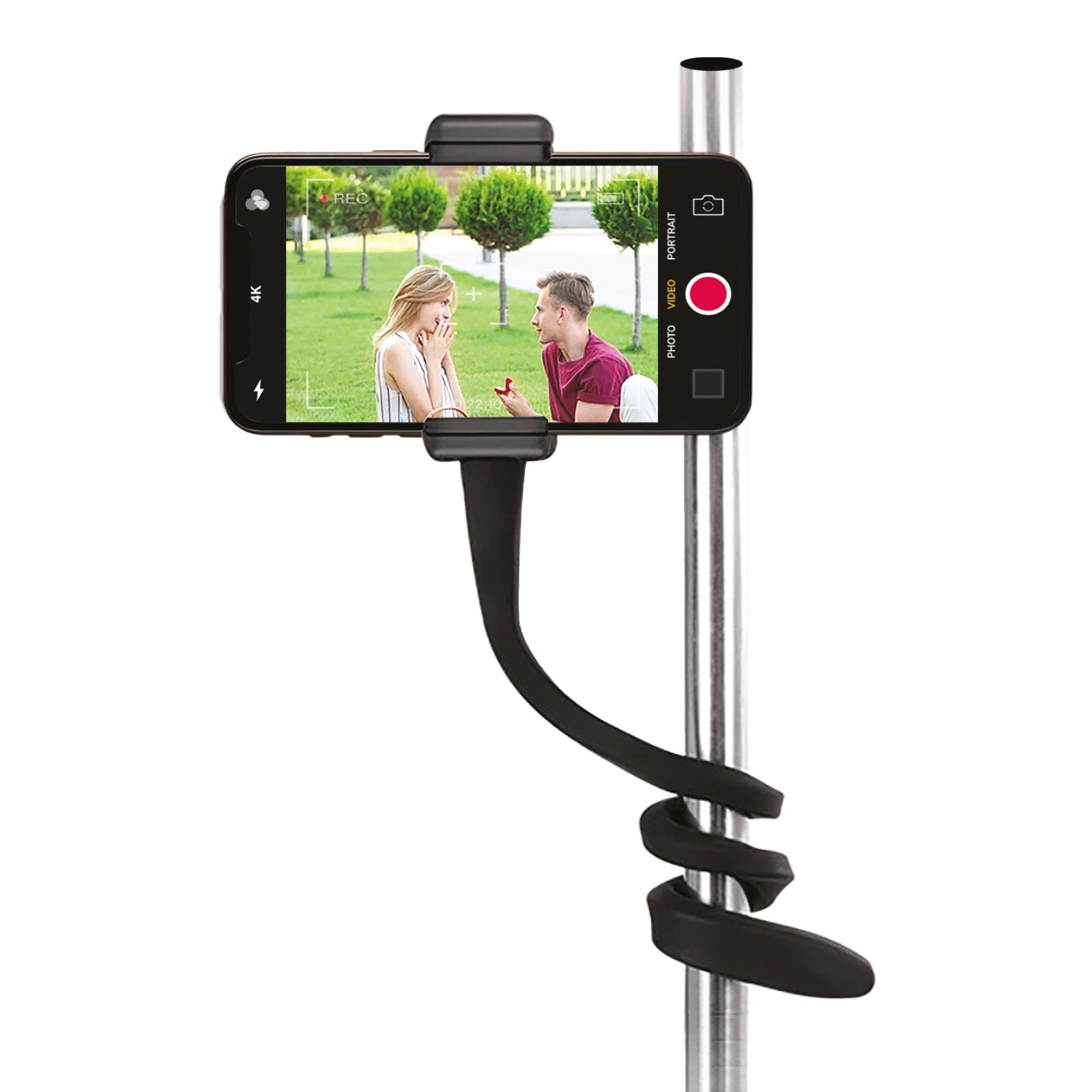 Soporte universal flexible para smartphone y cámara de acción