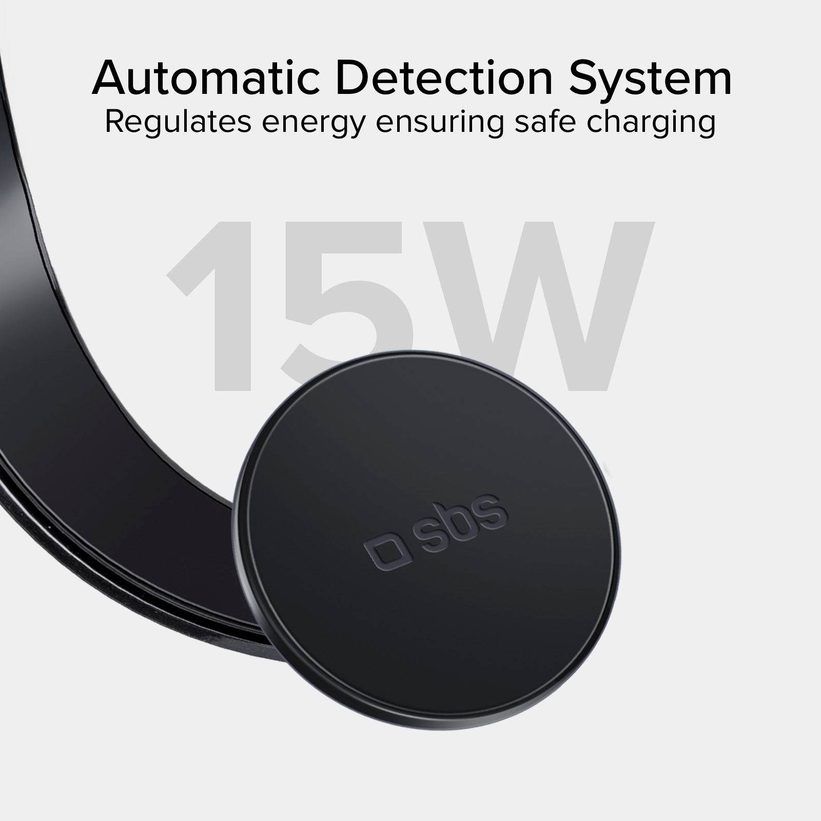 Suction cup car holder for smartphones with wireless charging