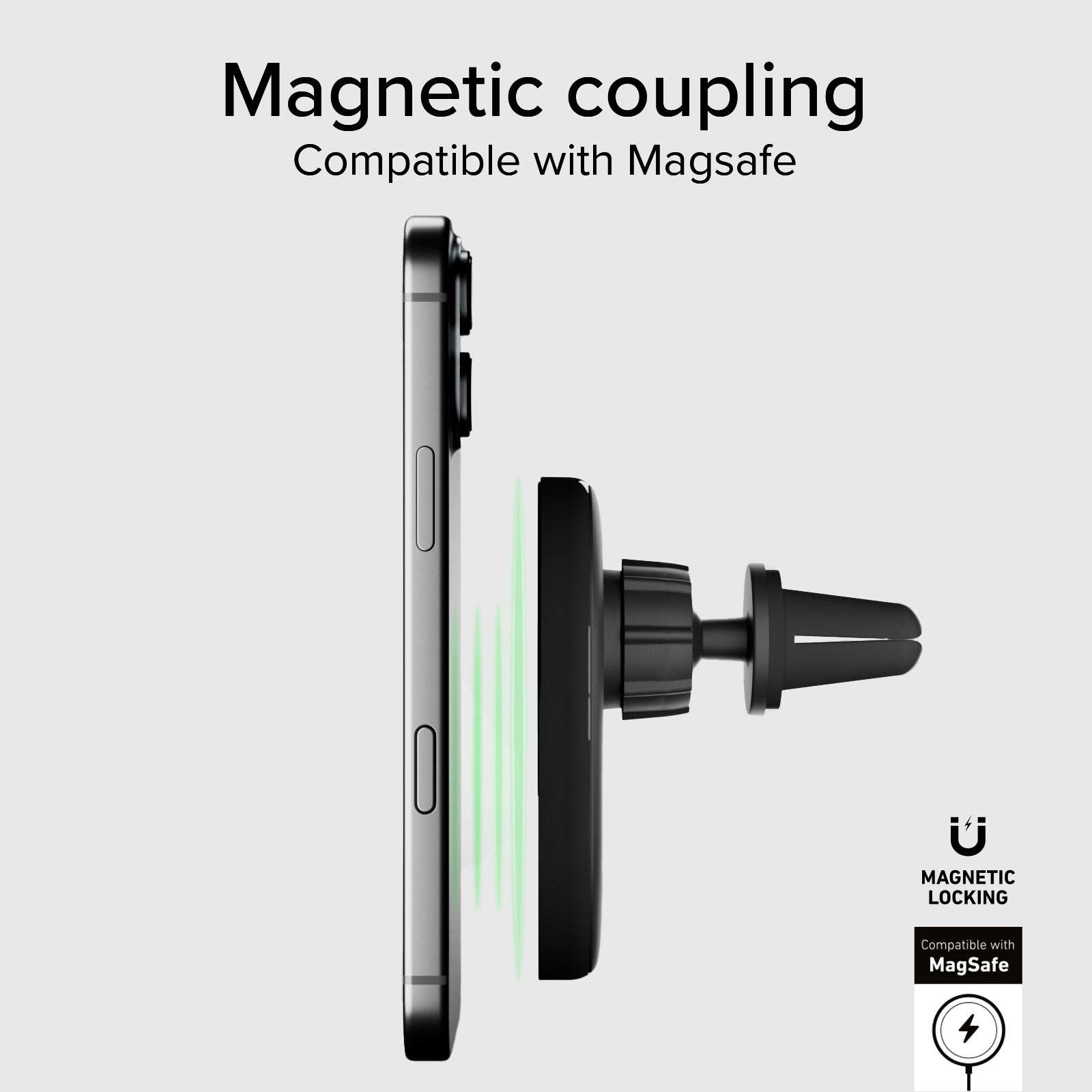 Supporto auto per iPhone compatibili con ricarica MagSafe
