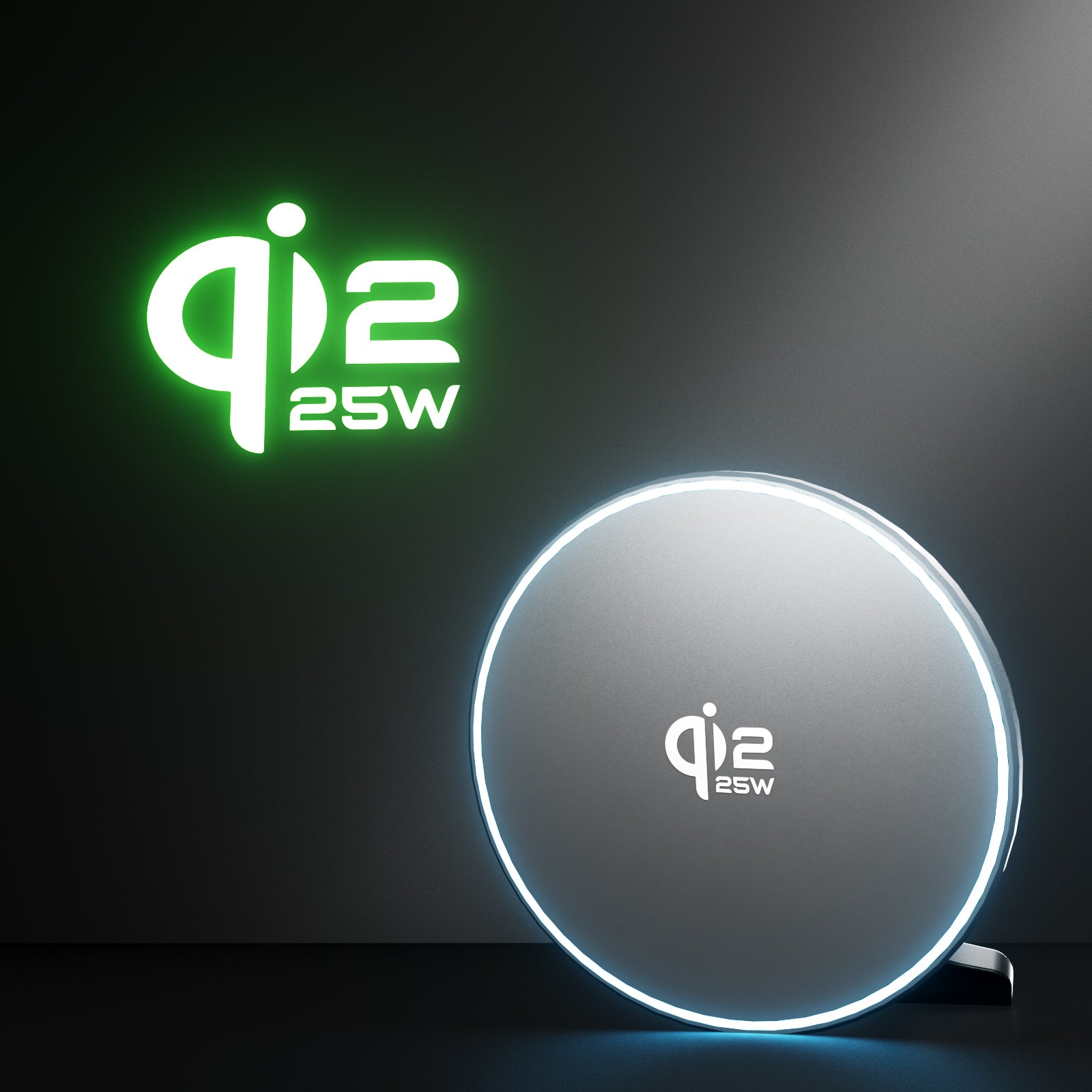 Soporte de coche magnético con carga inalámbrica Qi2.2 de 25W y LED para rejilla de ventilación