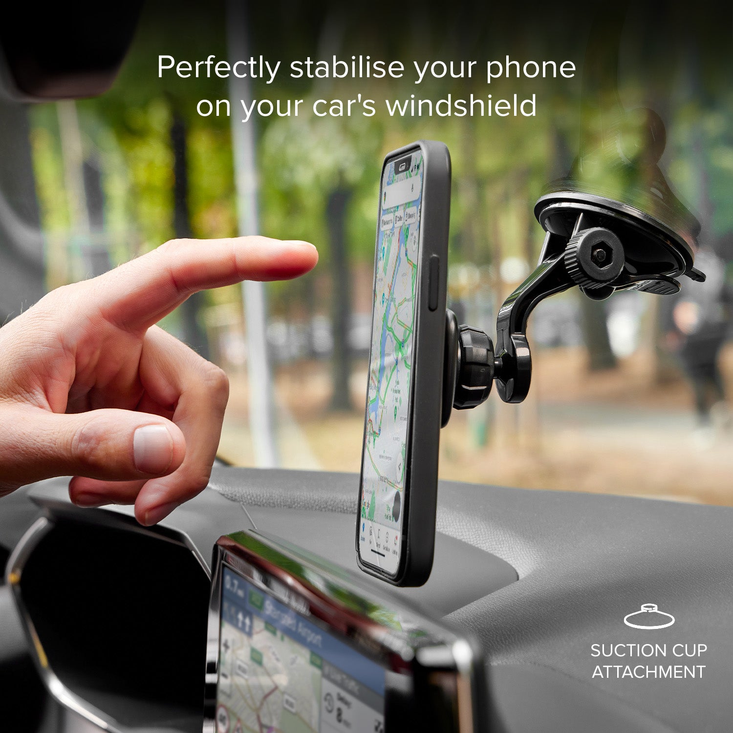 Multi-surface magnetic car smartphone holder