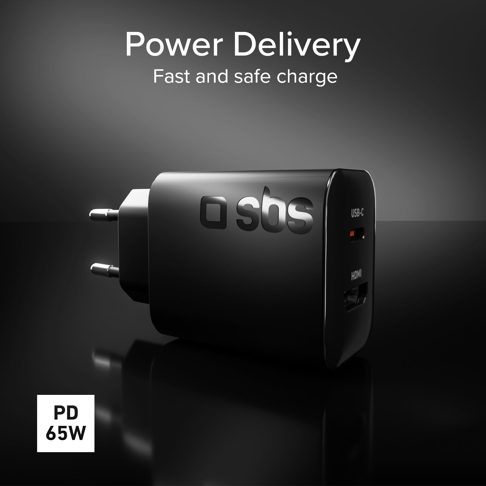 65-W-Akkuladegerät mit HDMI-Anschluss