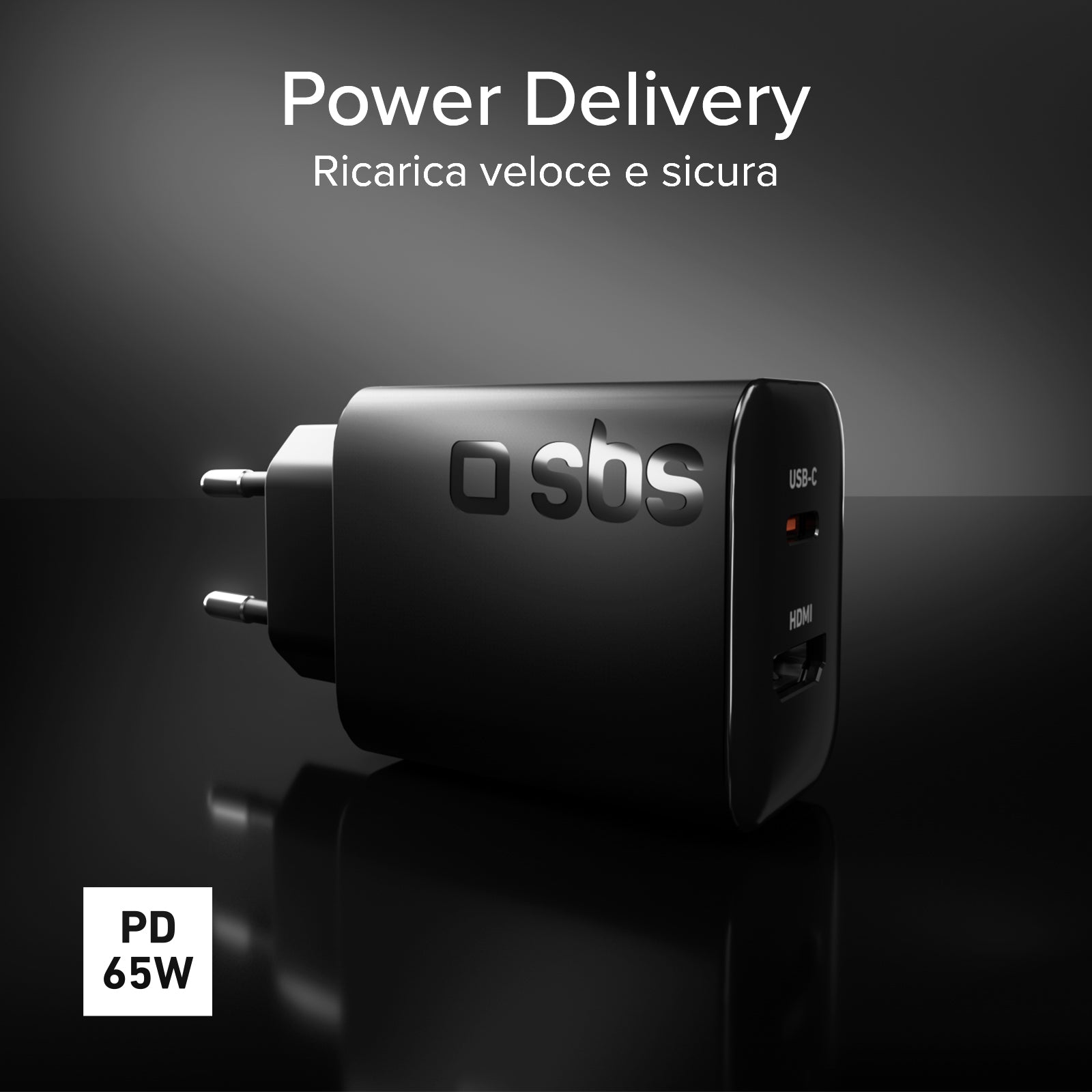 65-W-Akkuladegerät mit HDMI-Anschluss