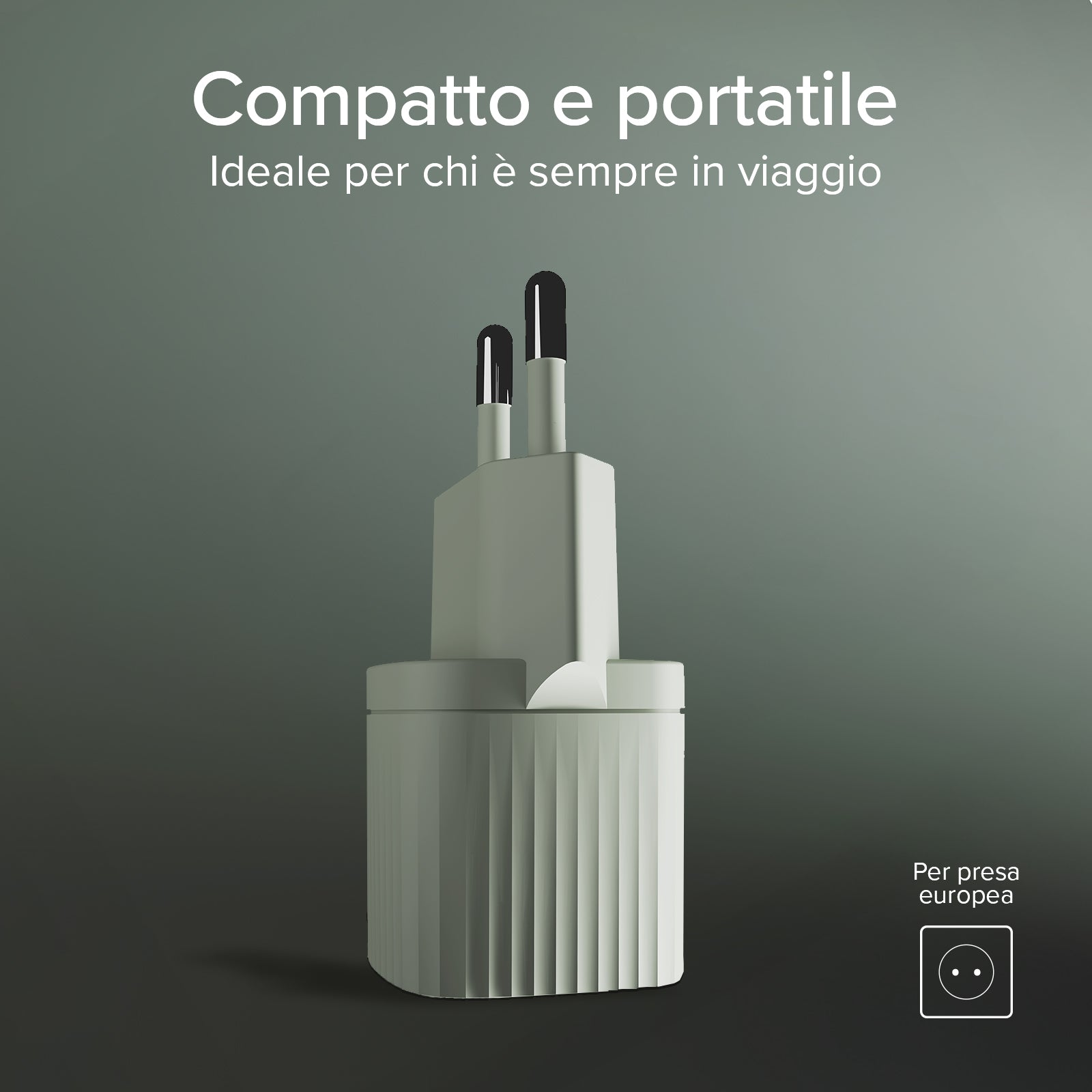 Caricatore caricabatterie con materiale GRS