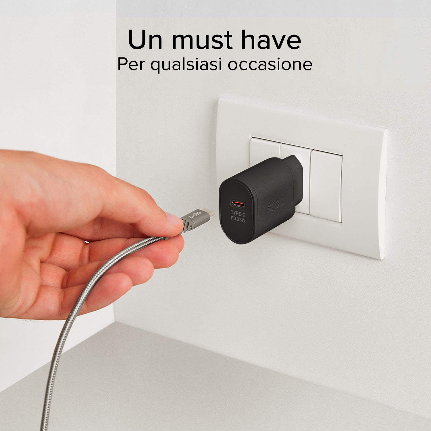 Caricabatterie caricatore - Ricarica rapida con porta USB-C 25W Power Delivery