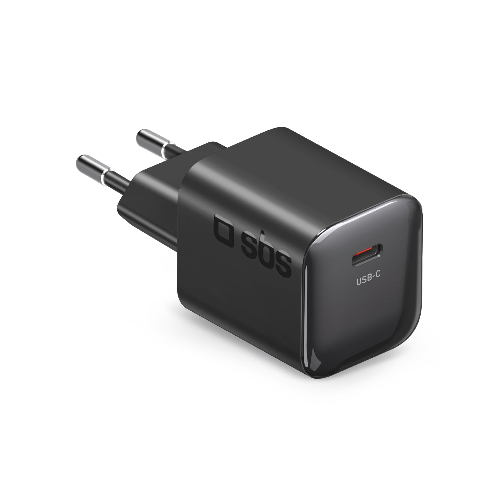 Cargador de pared USB-C 20W GaN PD 3.0 mini size para smartphones y tablets