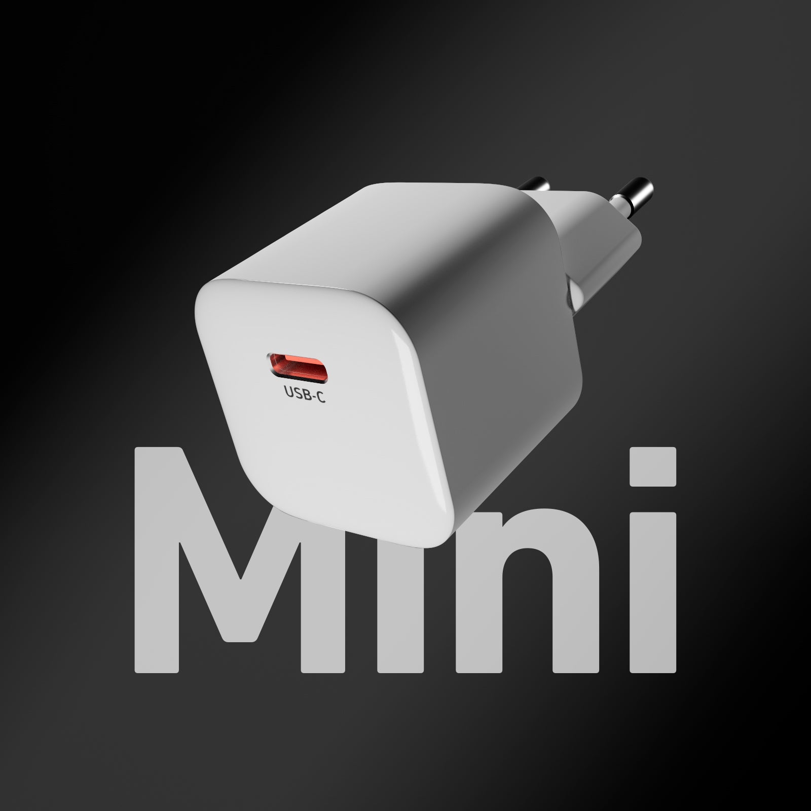 Caricatore da muro USB-C 20W GaN PD 3.0 mini size per smartphone e tablet