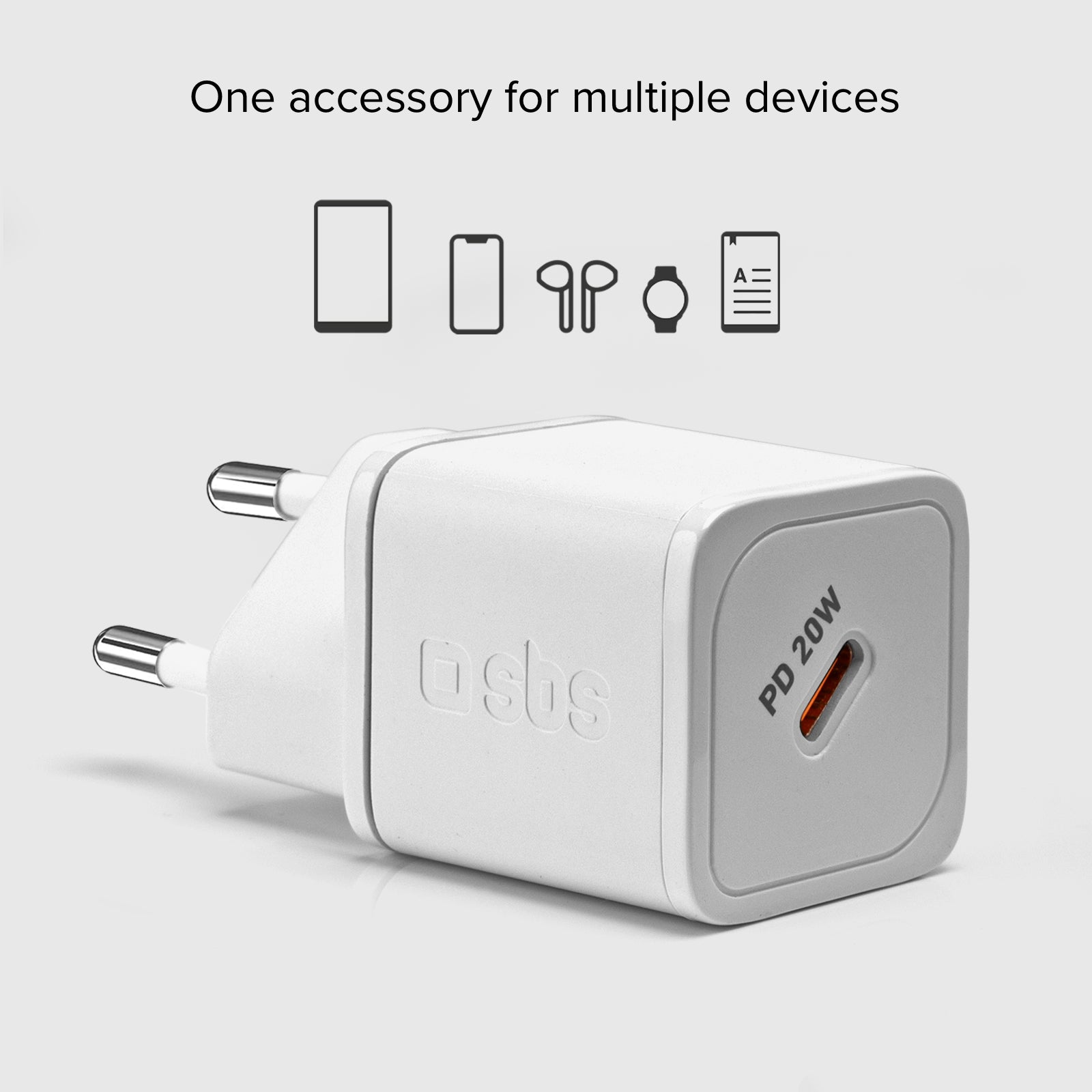 Caricatore caricabatterie ultrarapido GaN da 20 Watt Power Delivery