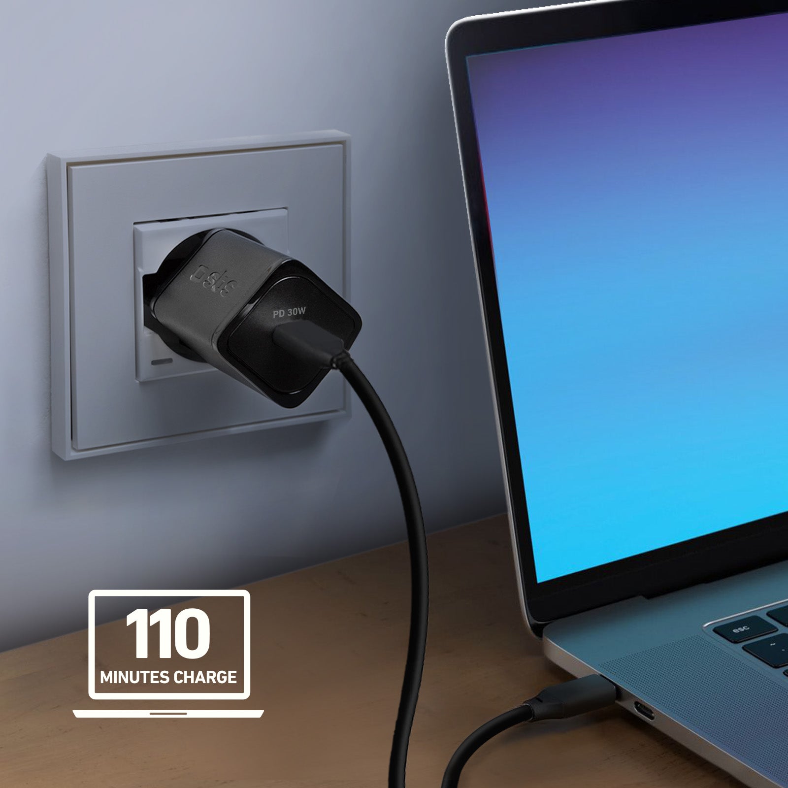 30W Battery GaN Charger - Ultra-fast charge