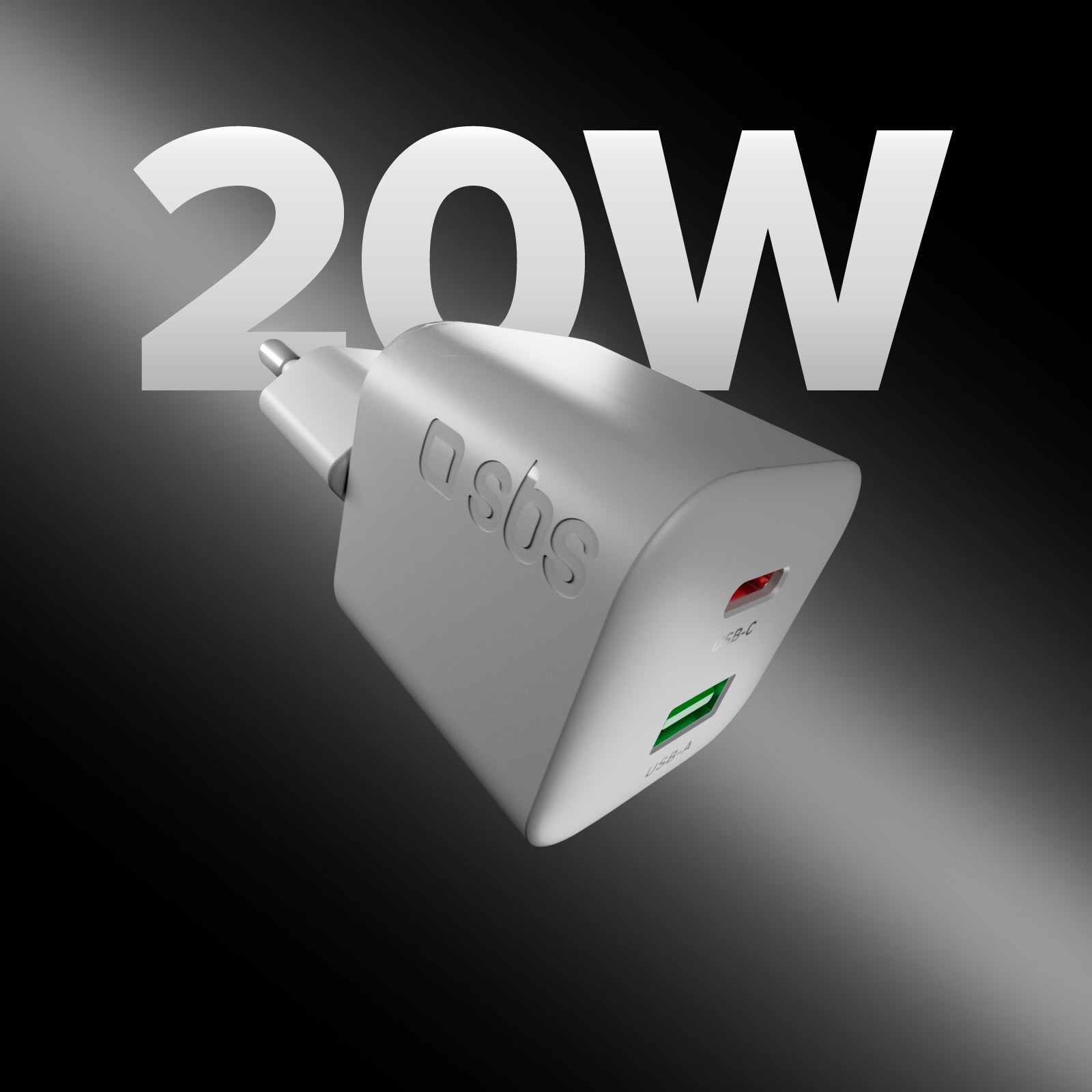 Kit de carga con cargador de pared 20W GaN Power Delivery y cable USB-C de 1,5 m