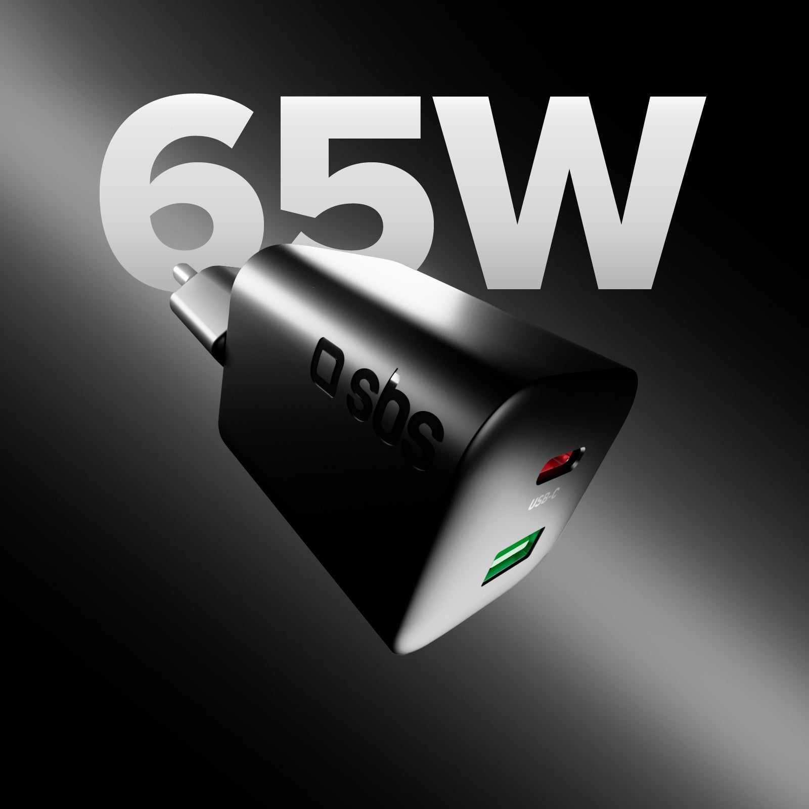 Kit cargador de pared 65W Power Delivery GaN con cable USB-C de 1,5 m para carga rápida