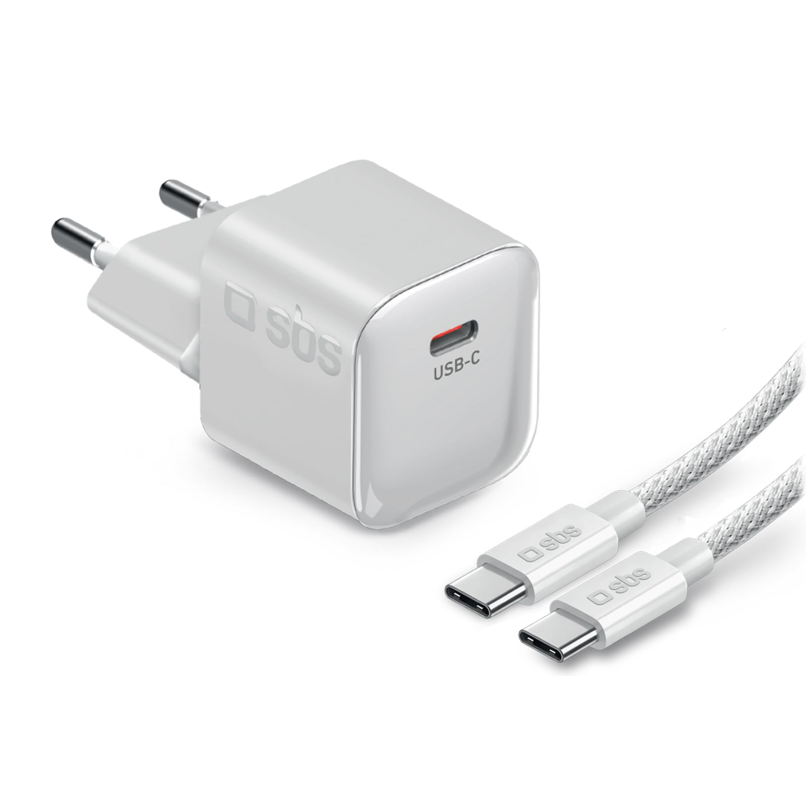 20W Power Delivery USB-C Wall Charger Kit with 1.5 m Braided USB-C Cable