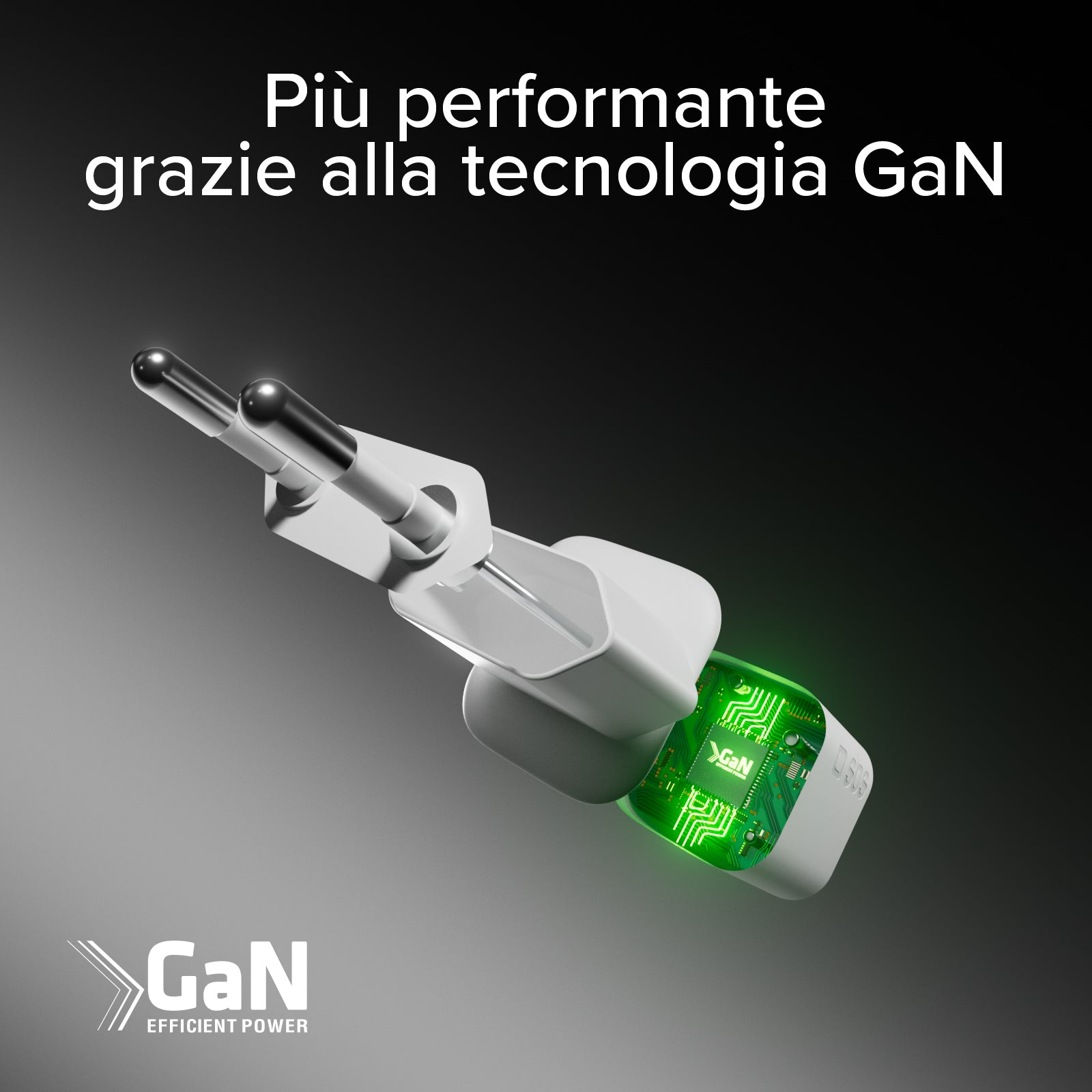 Kit con mini cargador de pared 100W GaN con 2 puertos USB-C + cable USB-C de 1,5 m
