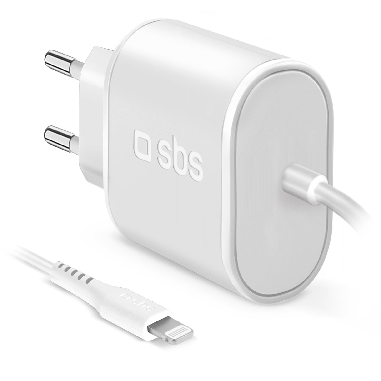 Caricabatterie caricatore 5W - carica standard, cavo Lightning MFi integrato