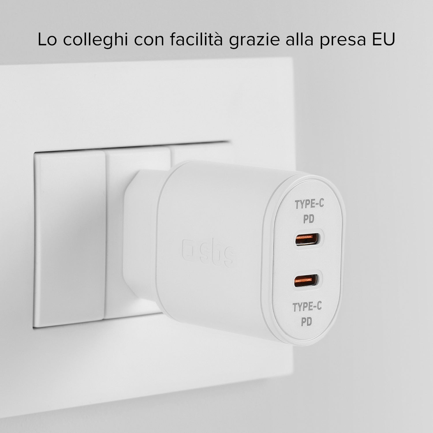 Caricatore caricabatterie - Ricarica rapida con due porte USB-C 20W PD