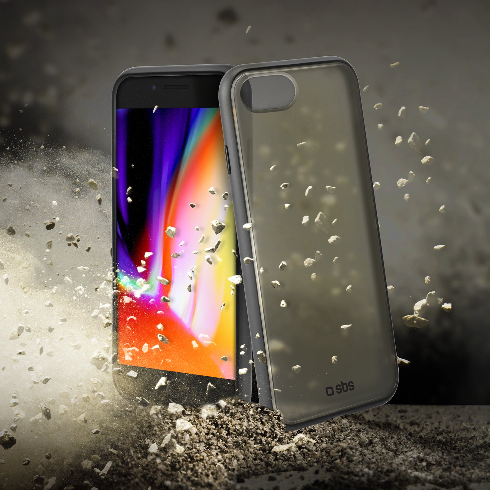Cover opaca antiurto e antiscivolo per iPhone SE 2020/8/7