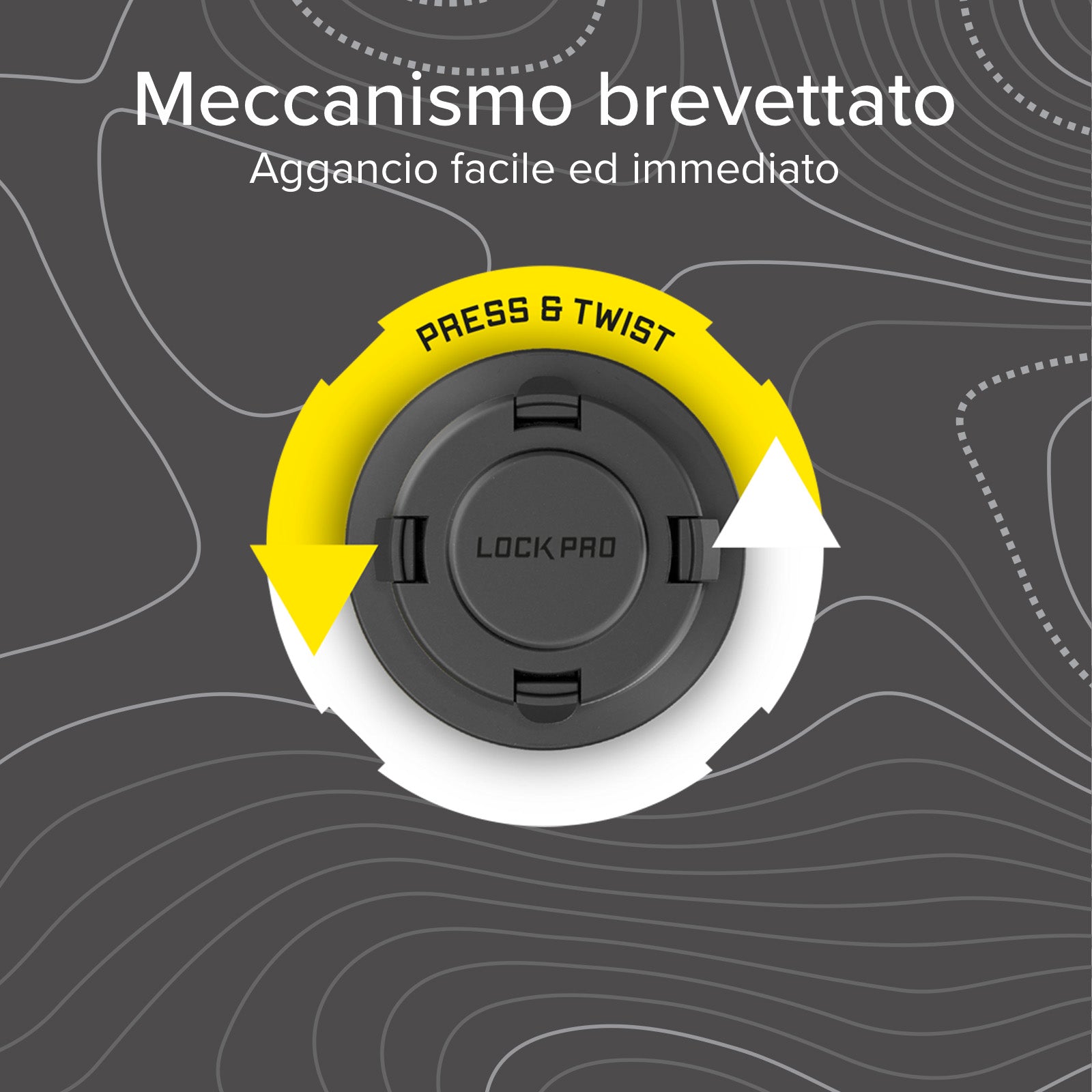 Soporte de coche para parabrisas o salpicadero con sistema de bloqueo LockPro