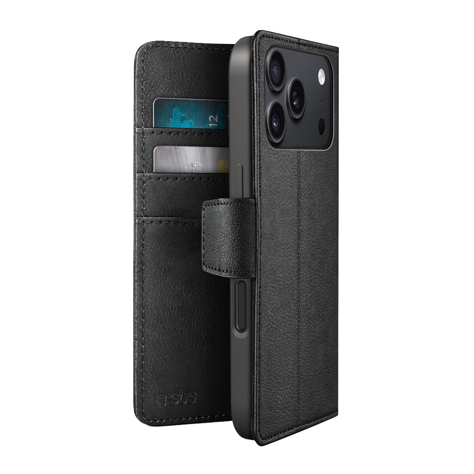 Custodia a libro Classic per iPhone 18 Pro/17 Pro con tasche porta carte, chiusura magnetica e funzione stand