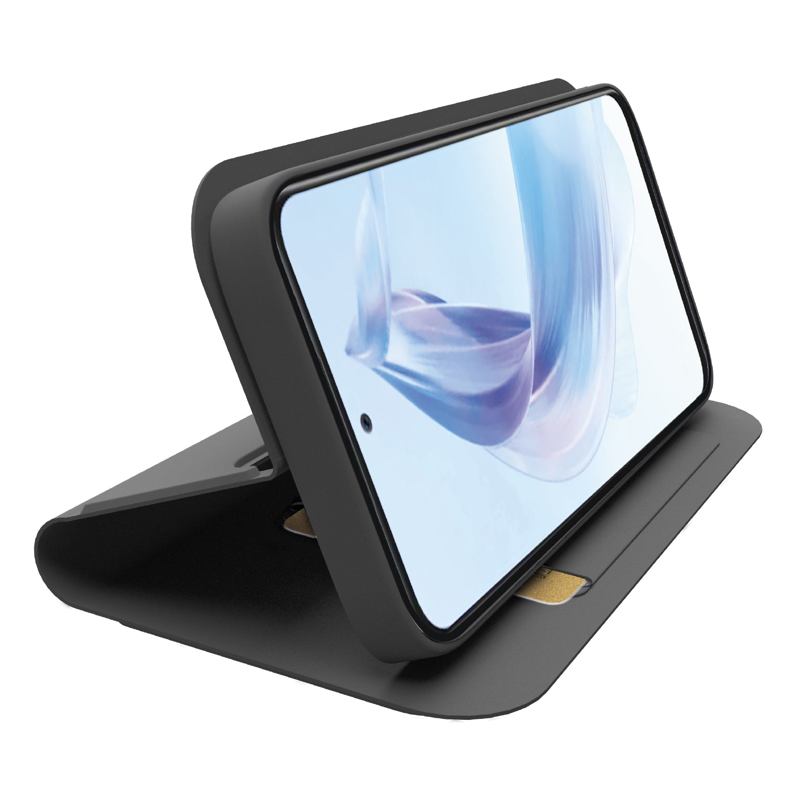 Étui portefeuille avec support et surface douce au toucher pour Honor 90 Lite