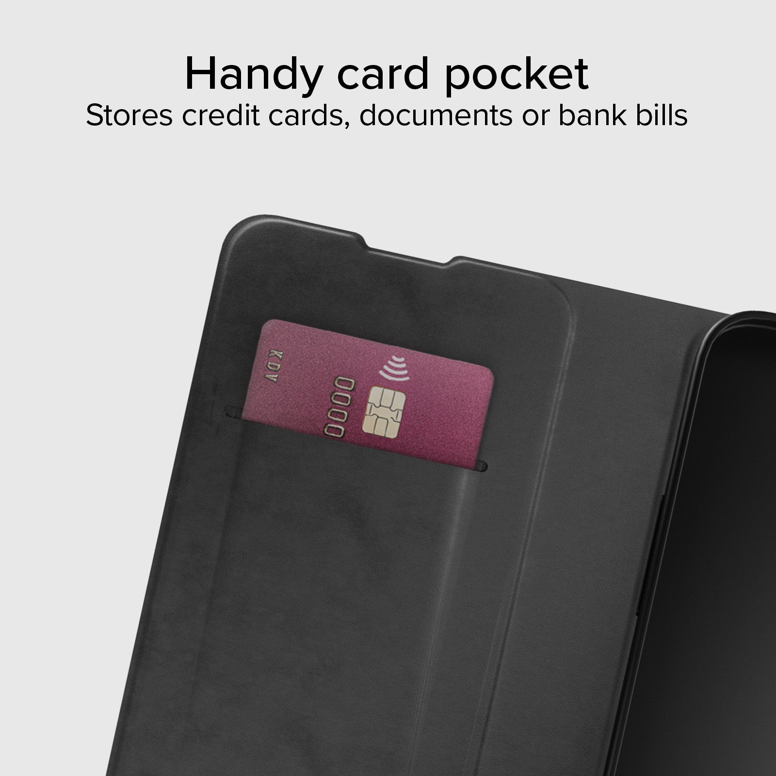 Book-style case with stand support and soft touch surface for iPhone 16e