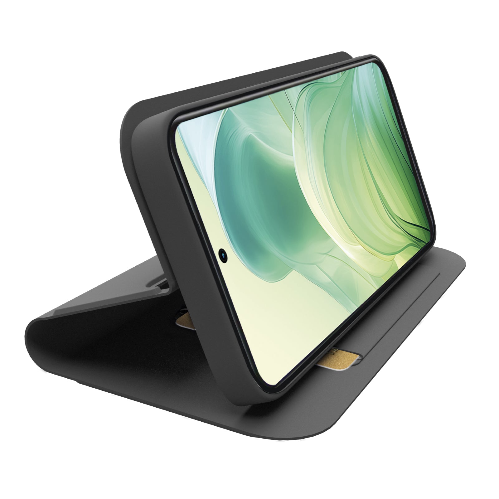 Étui portefeuille avec support et surface douce au toucher pour Motorola Moto G04