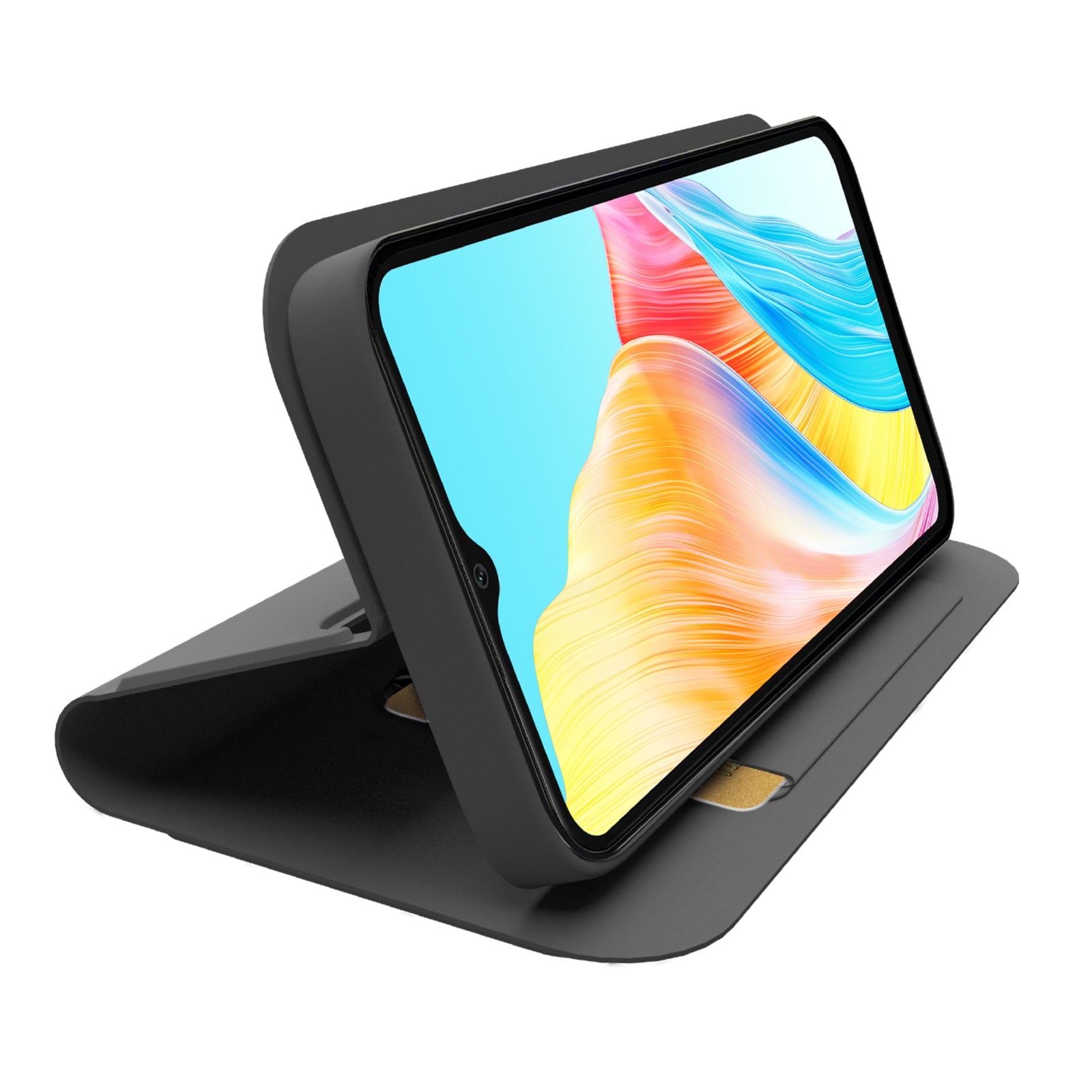 Custodia a libro con supporto stand e superficie soft touch per Oppo A18