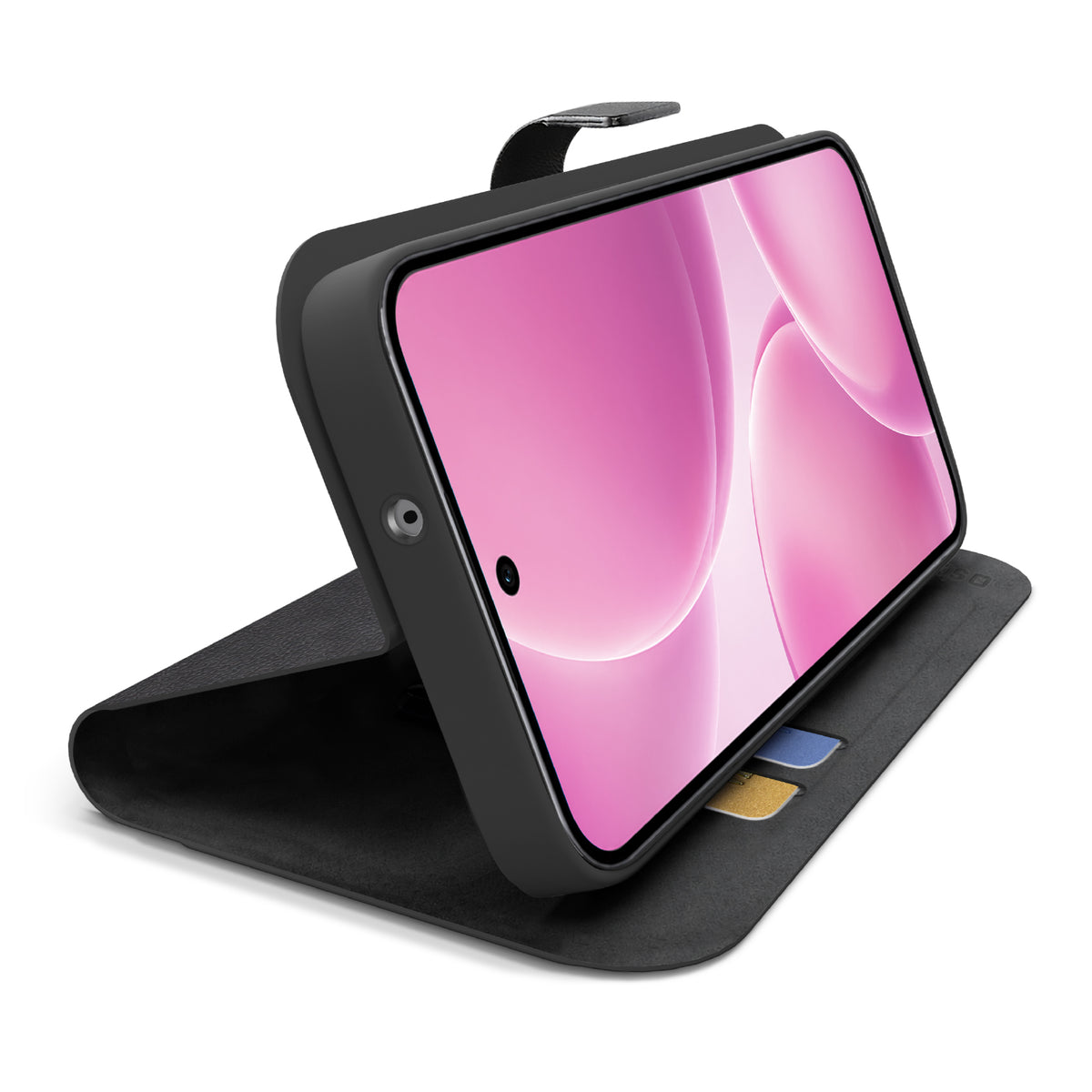 Custodia book per Oppo Reno 16 con supporto stand e chiusura magnetica a linguetta