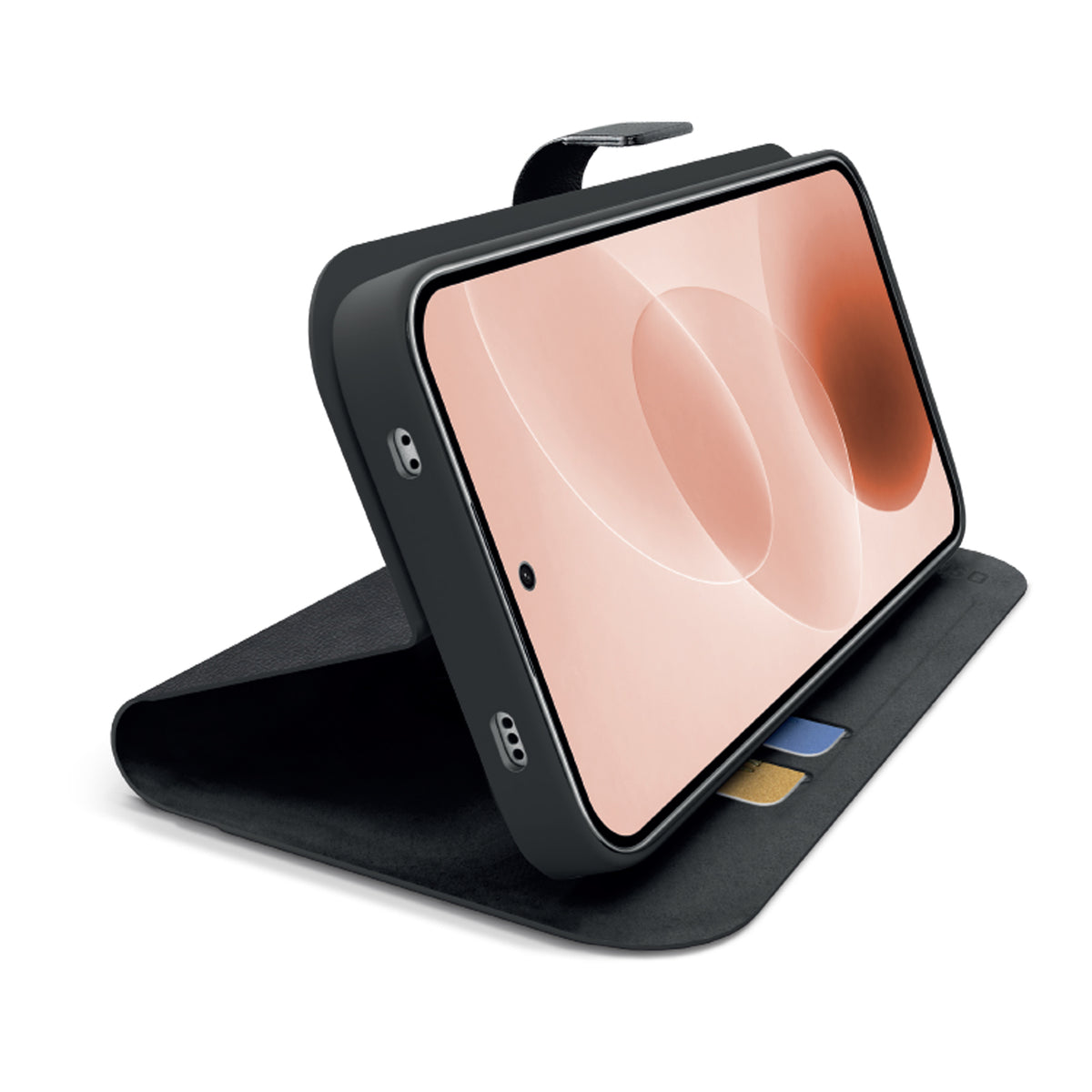 Custodia book per Xiaomi Redmi Note 17 Pro con supporto stand e chiusura magnetica a linguetta