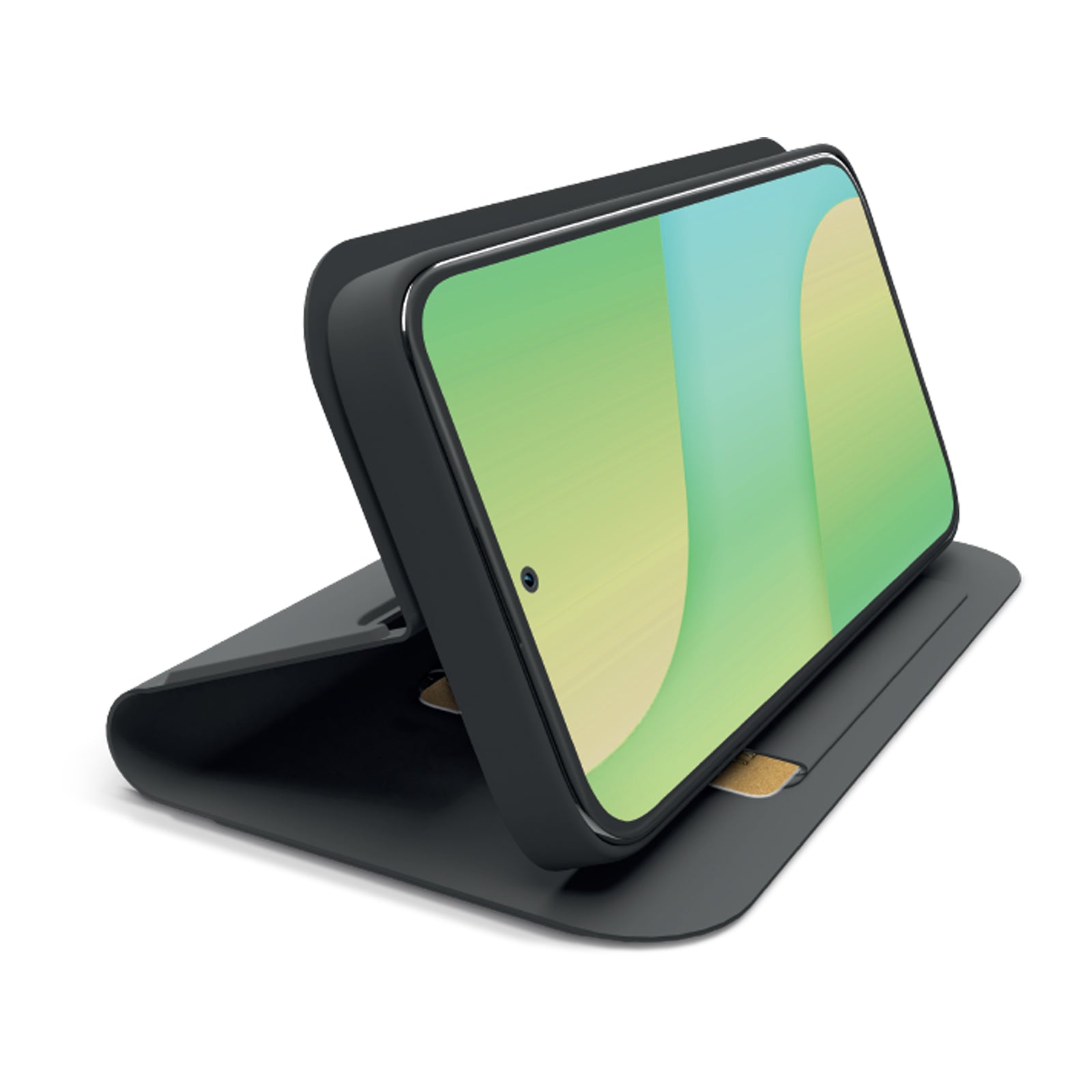 Book-style case with stand support and soft touch surface for Samsung A27