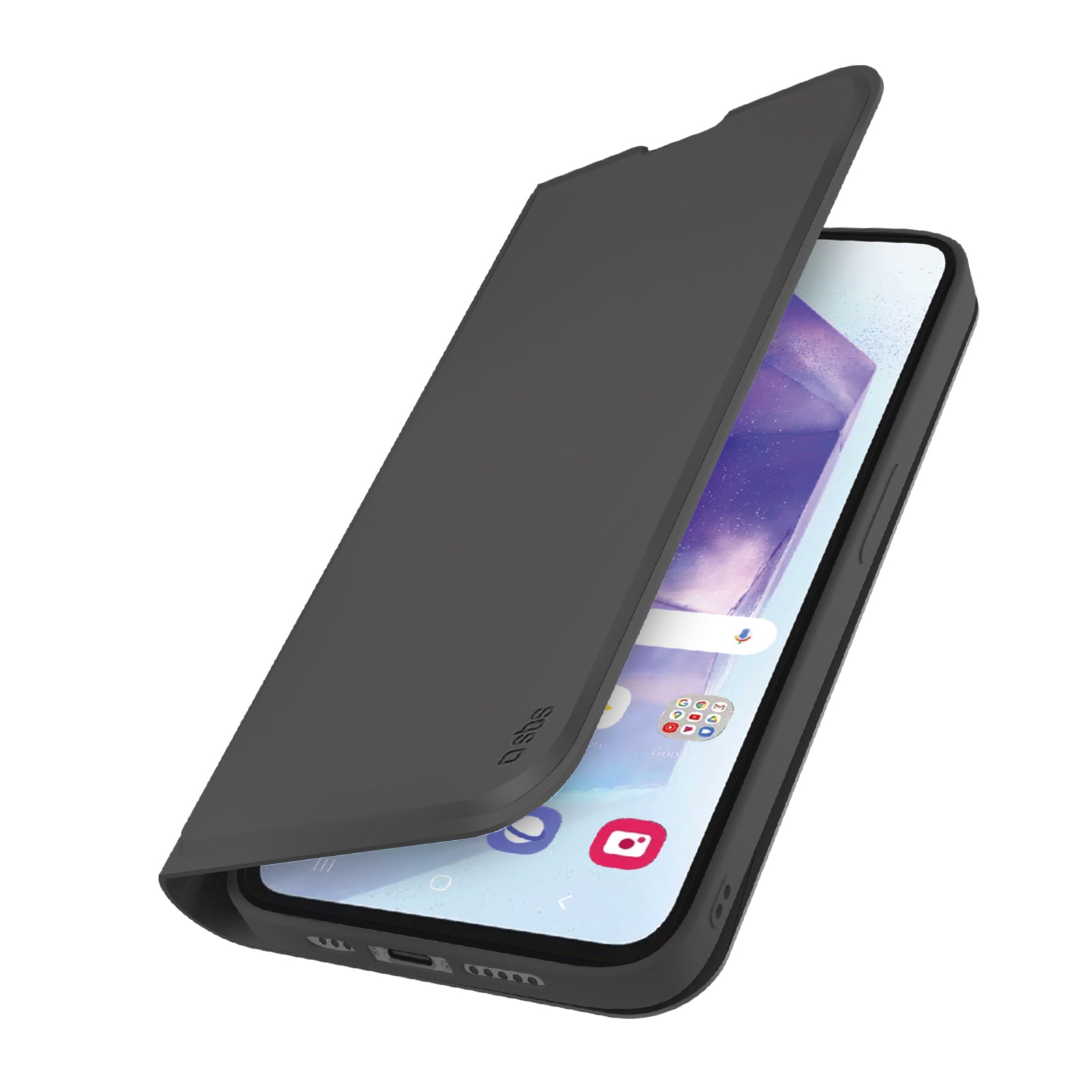 Funda libro con soporte y superficie suave al tacto para Samsung A56