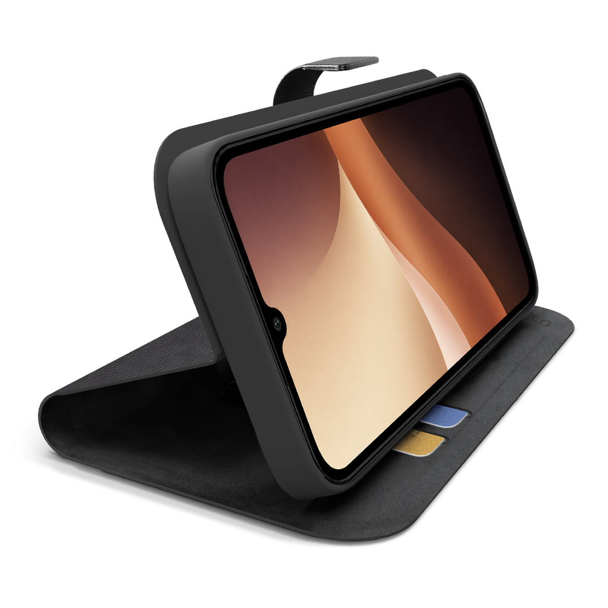 Custodia book per Xiaomi Redmi 17C 5G con supporto stand e chiusura magnetica a linguetta
