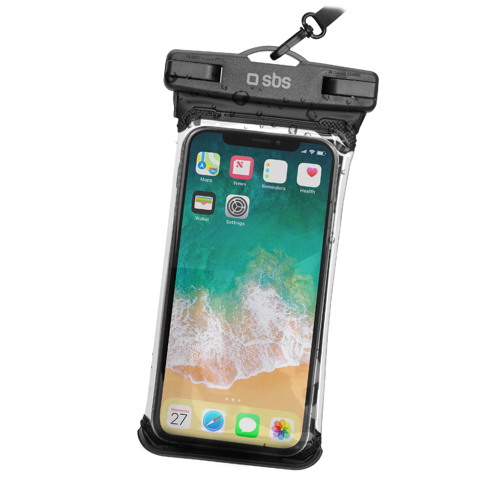 Waterproof case for smartphone up to 5.5"