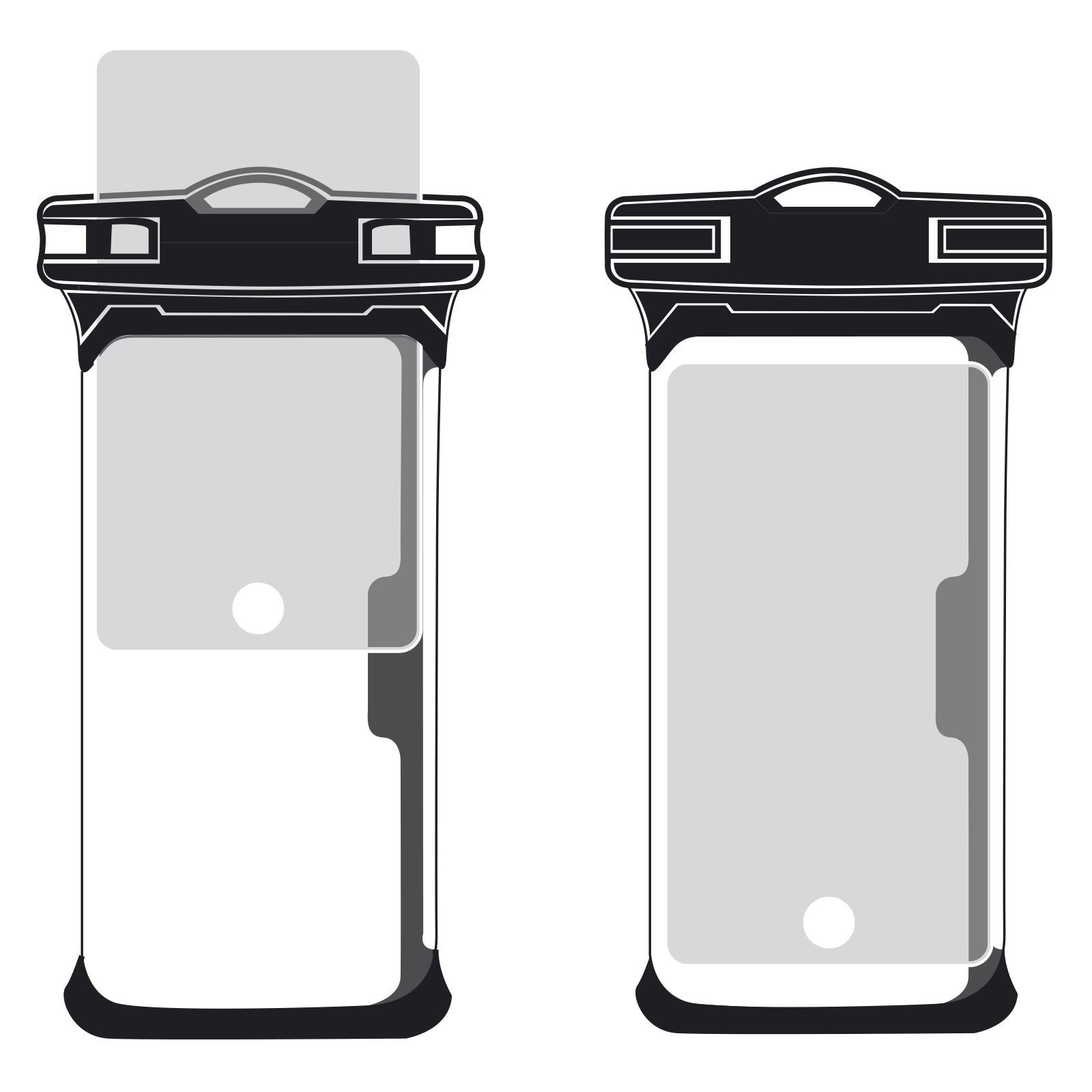 Waterproof case for smartphone up to 5.5"